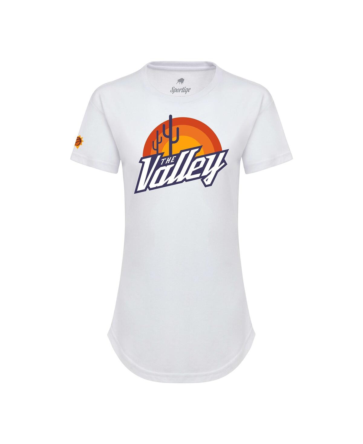 Shop Sportiqe Women's  White Phoenix Suns 2021/22 City Edition Phoebe T-shirt
