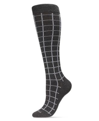 Men's Window Pane Cotton Compression Socks