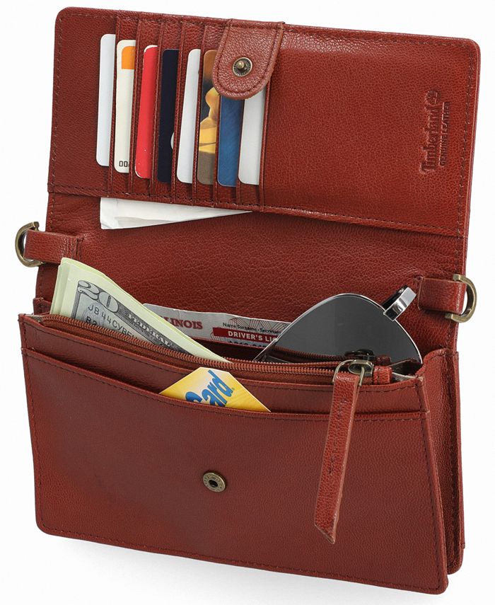 Timberland Women's RFID Leather Crossbody Bag Wallet Purse Macy's