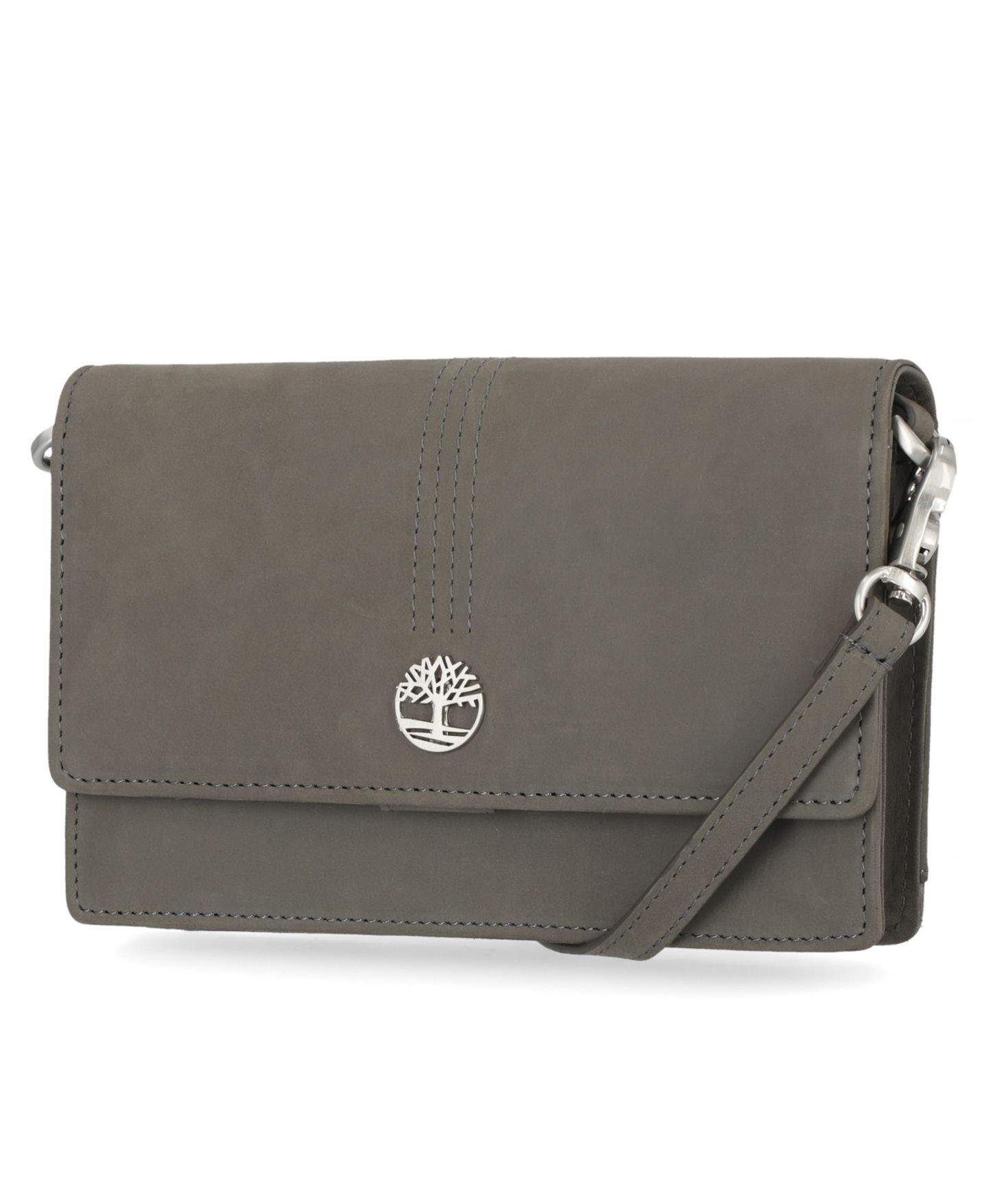 Женский кошелёк Timberland RFID Leather Crossbody Bag Wallet Purse, цвет: Тёмно-серый — фото 1