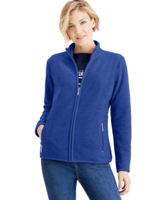 karen scott jacket zip front fleece