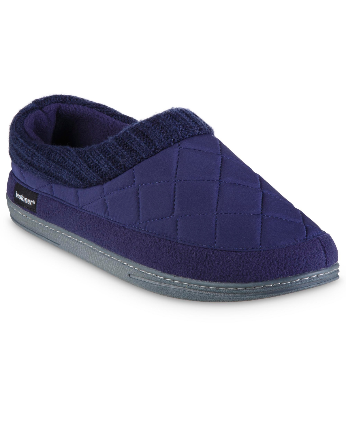 Shop Isotoner Signature Men's Levon Low Boot Slippers In Navy Blue