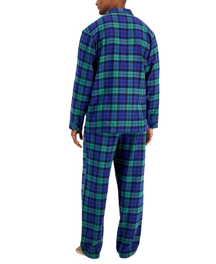 Family Pajamas Men's Matching Black Watch Plaid Family Pajama Set, Created for Macy's Macy's