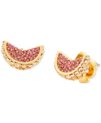kate spade new york Gold Tone Pave Crystal Grapefruit Stud Earrings Macy s