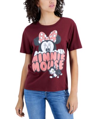 Disney - Juniors' Minnie Mouse Graphic T-Shirt