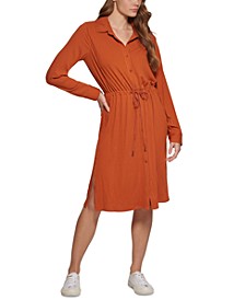 Women's Ribbed Button Front Topper