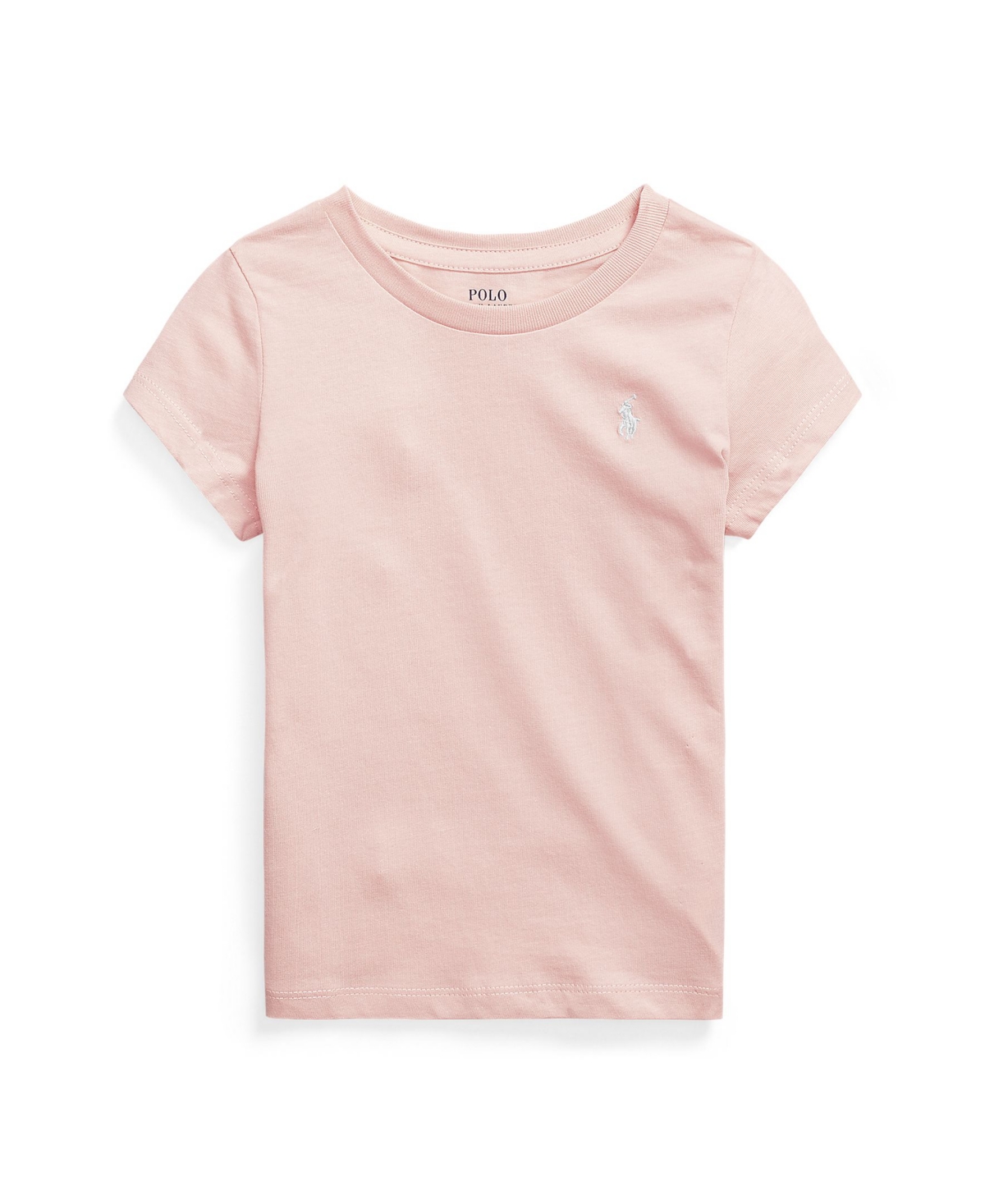 Shop Polo Ralph Lauren Toddler And Little Girls Cotton Jersey Short Sleeve T-shirt In Hint Of Pink