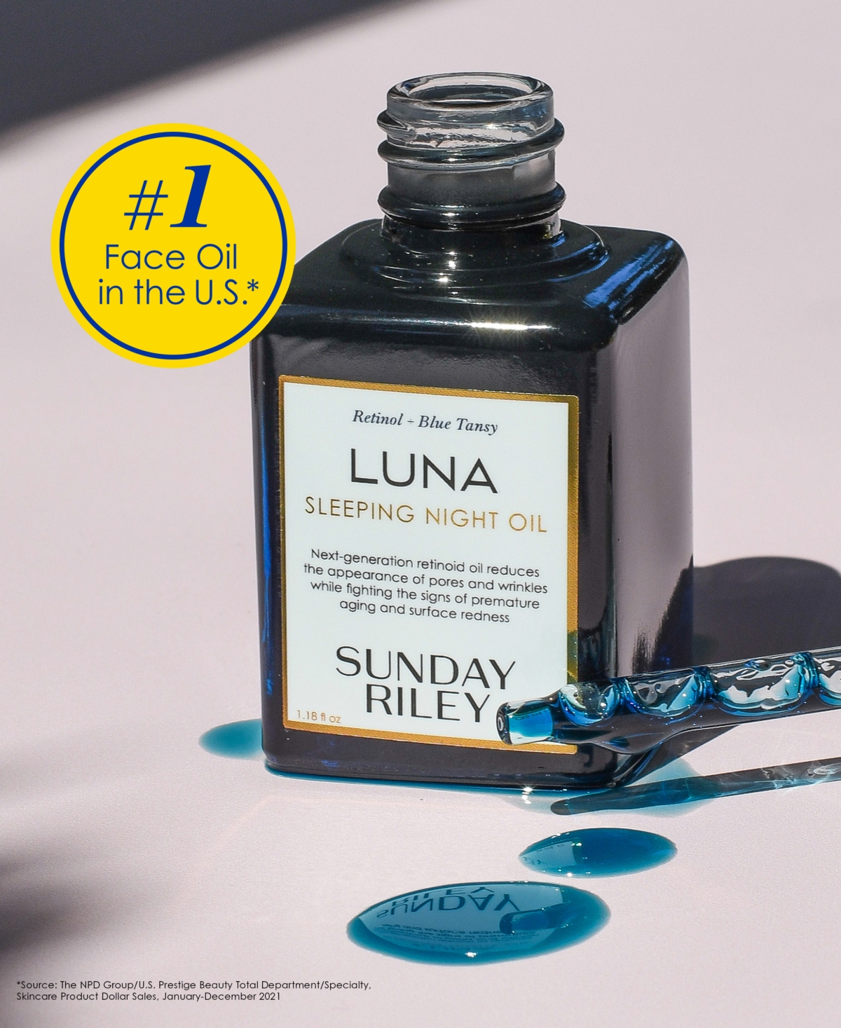 Sunday Riley Luna Sleeping Night Oil, 1.18oz