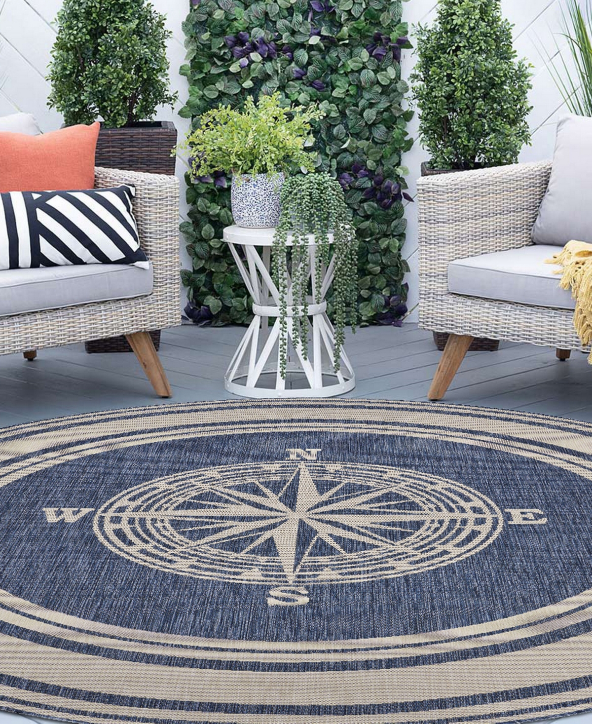 Lr Home Shoreline SRL81871 x Outdoor Area Rug - Ivory