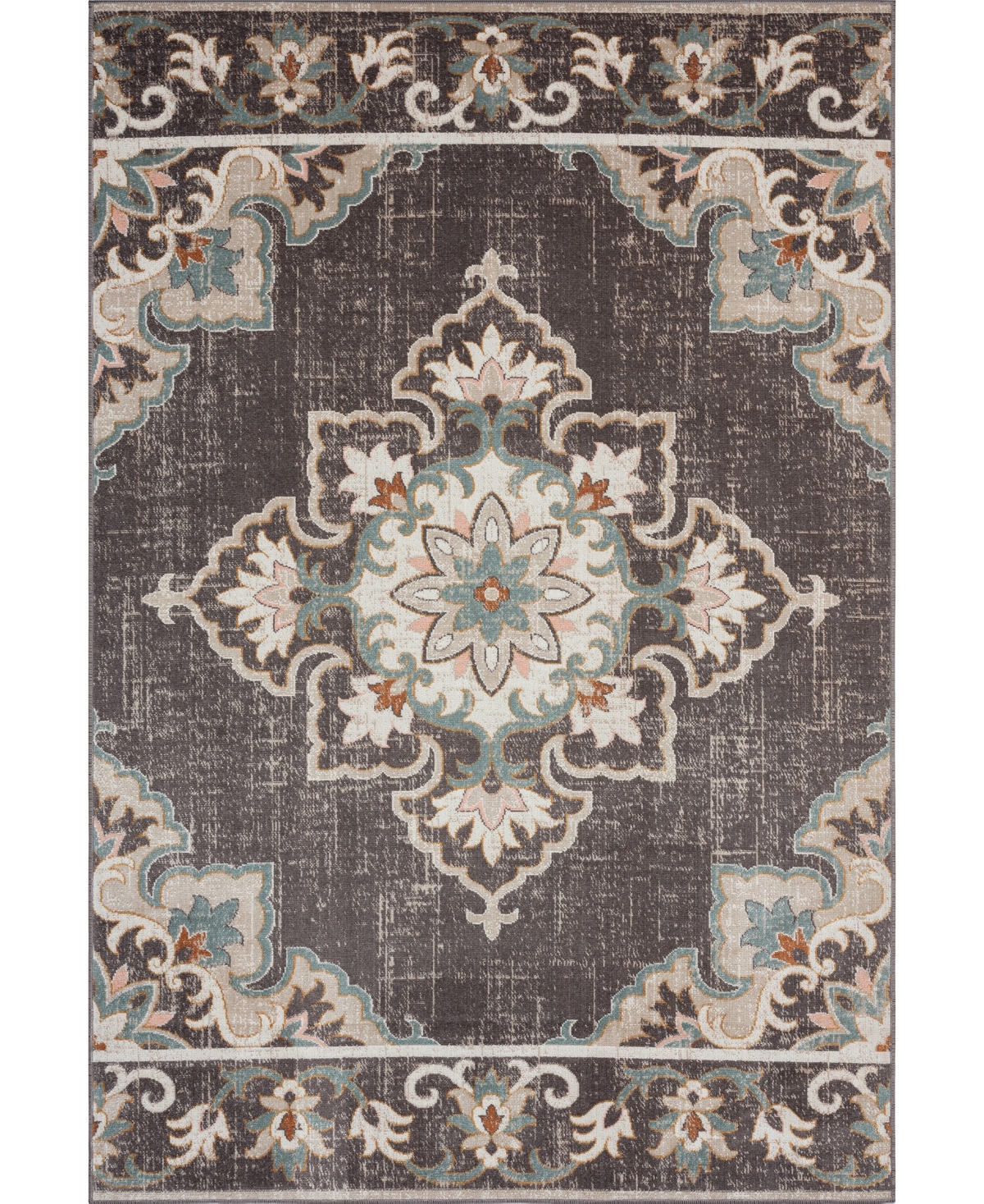 Lr Home Heirloom HRL81462 7'9in x 9'9in Outdoor Area Rug - Brown