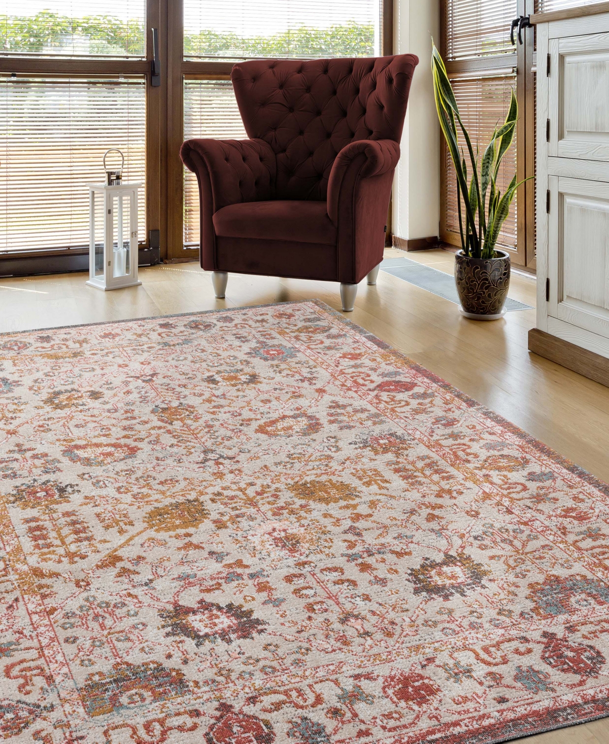 Lr Home Heirloom HRL8145A Outdoor Area Rug - Red