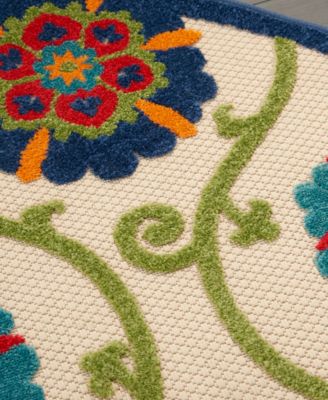 Aloha ALH19 5'3" x 5'3" Round Outdoor Area Rug