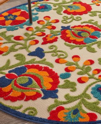 Aloha ALH17 4' x 4' Round Outdoor Area Rug