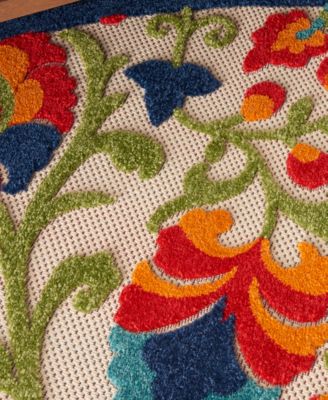 Aloha ALH17 7'10" x 7'10" Round Outdoor Area Rug