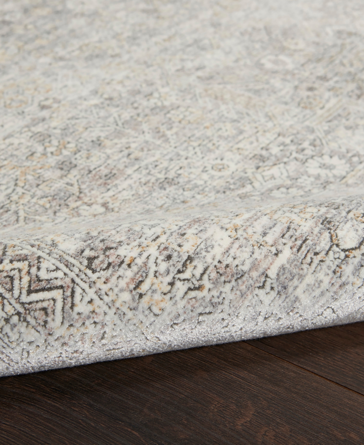Nourison Home Starry Nights Stn04 5'3" X 7'3" Area Rug In Cream,gray