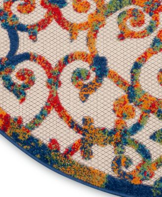 Aloha ALH21 5'3" x 5'3" Round Outdoor Area Rug