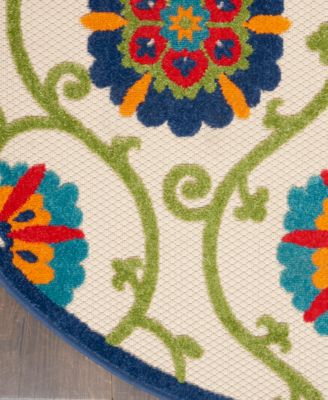 Aloha ALH19 5'3" x 5'3" Round Outdoor Area Rug