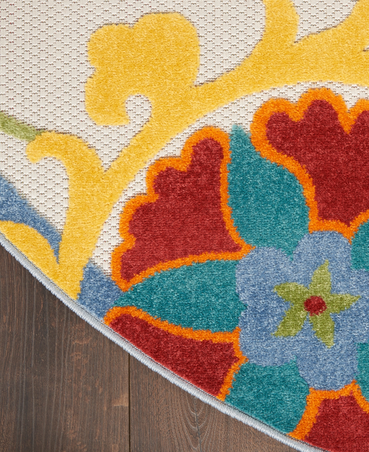 Nourison Home Aloha ALH17 4' x Round Outdoor Area Rug