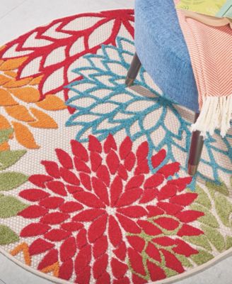 Aloha ALH05 4' x 4' Round Outdoor Area Rug