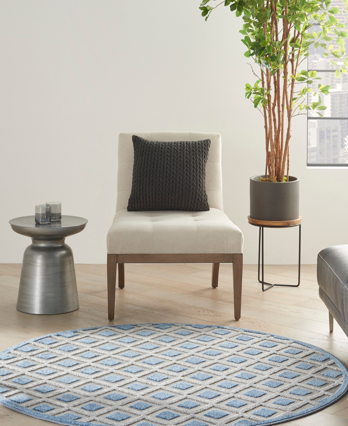 Nourison Home Aloha ALH26 x Outdoor Area Rug - Gray