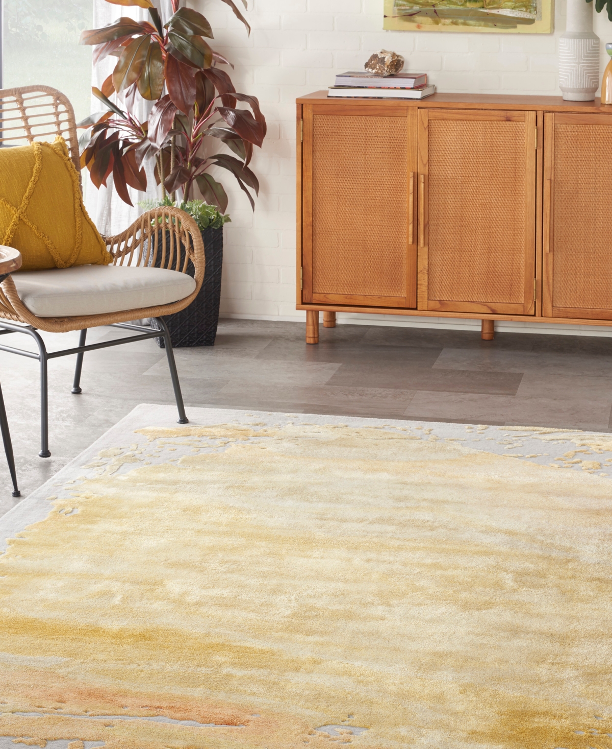 Nourison Home Prismatic PRS19 Area Rug - Gold-Tone