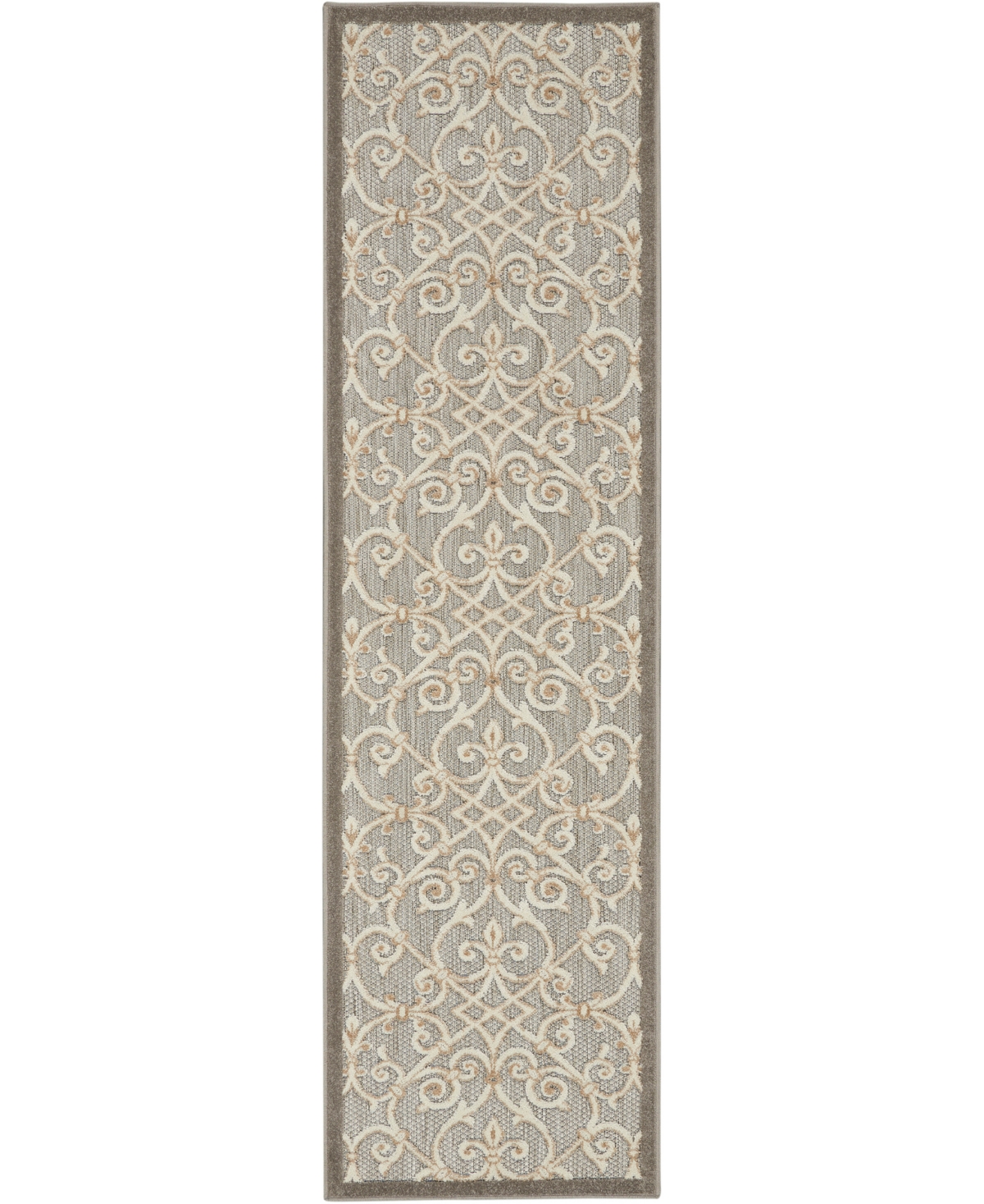Nourison Aloha Alh21 2'3" X 10' Runner Rug In Beige