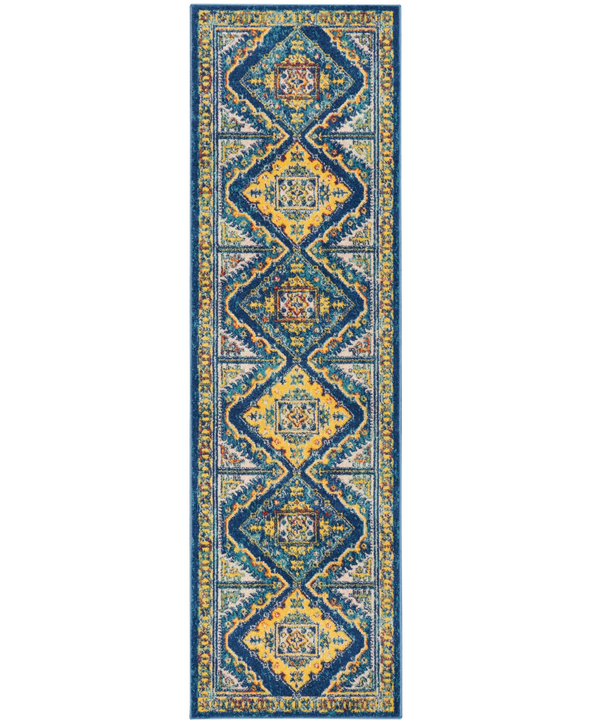 Nourison Home Allur Alr02 2'3" X 7'6" Runner Rug In Navy,multi