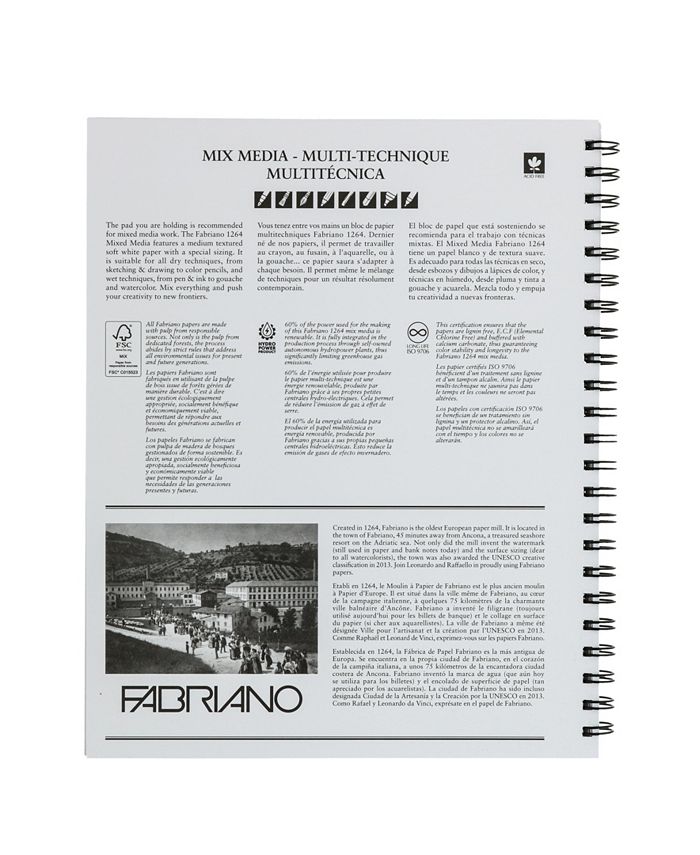 Fabriano 1264 Mixed Media Pad, 9" x 12" Macy's