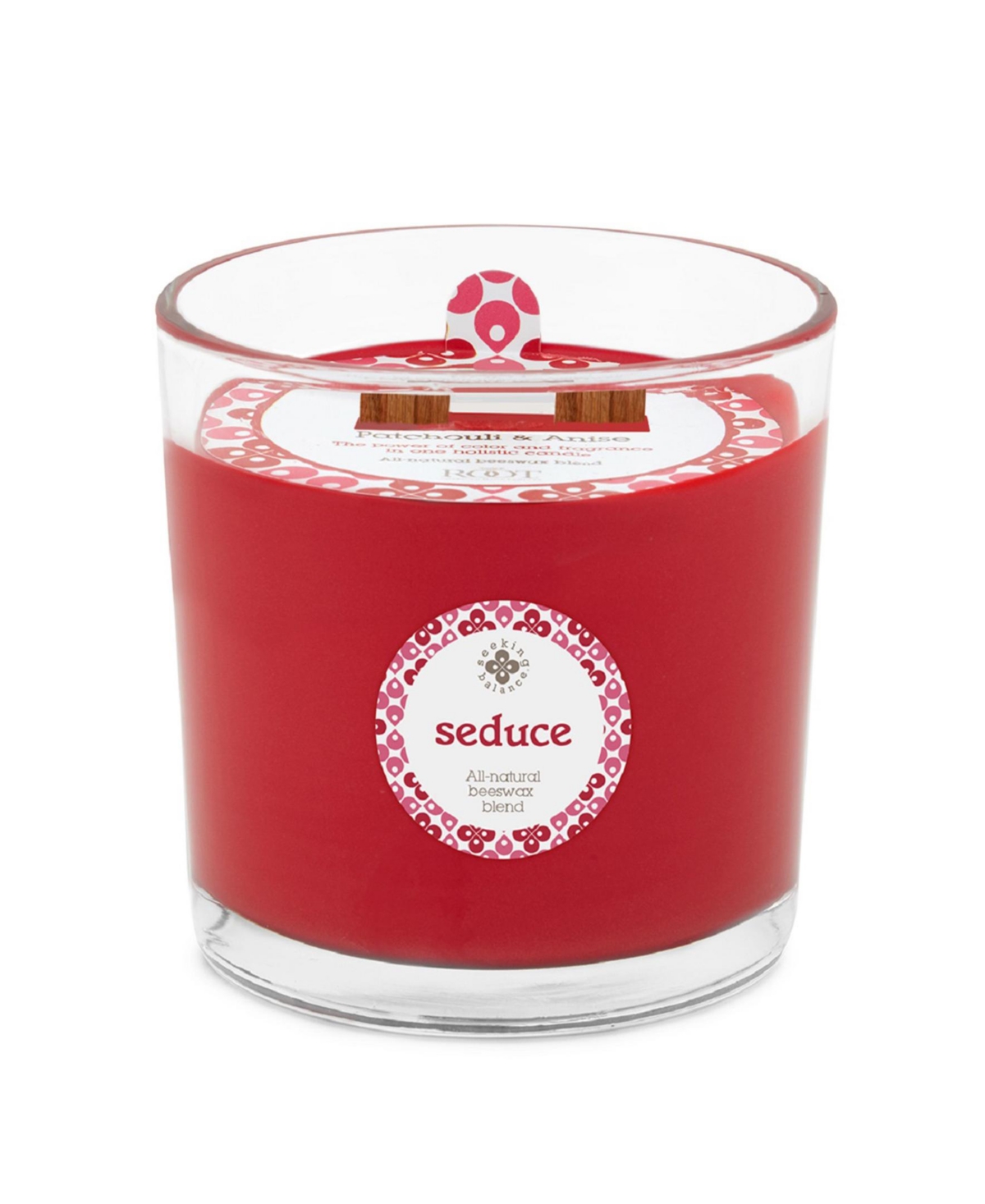 Seeking Balance 2 Wick Seduce Patchouli Anise Spa Jar Candle, 12 oz - Red
