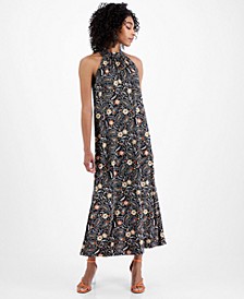 Women's Paisley-Print Halter-Neck Maxi Dress, Created for Macy's