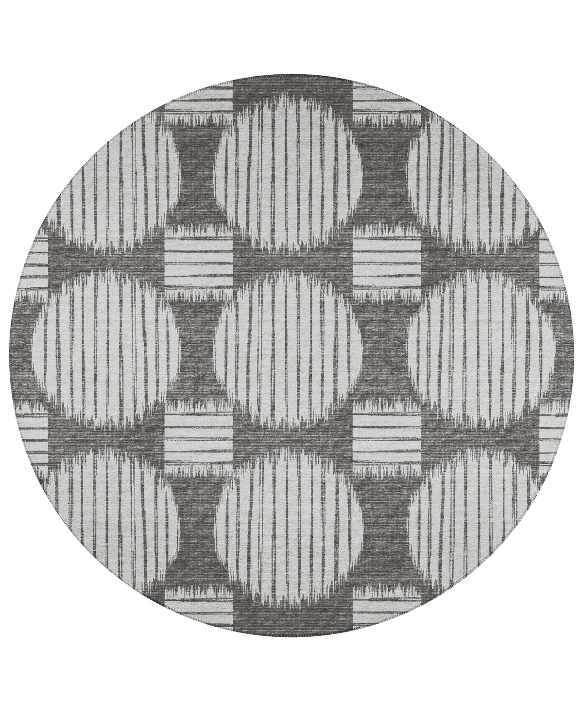 D Style Buttes BTS13 8' x 8' Round Area Rug - Midnight