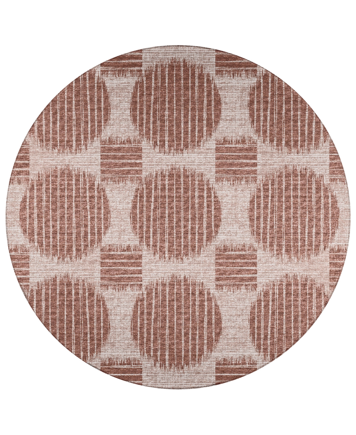 D Style Buttes BTS13 8' x 8' Round Area Rug - Sienna