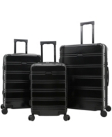 Conrad Expandable Rolling Hardside Luggage Set, 3 Piece - Black