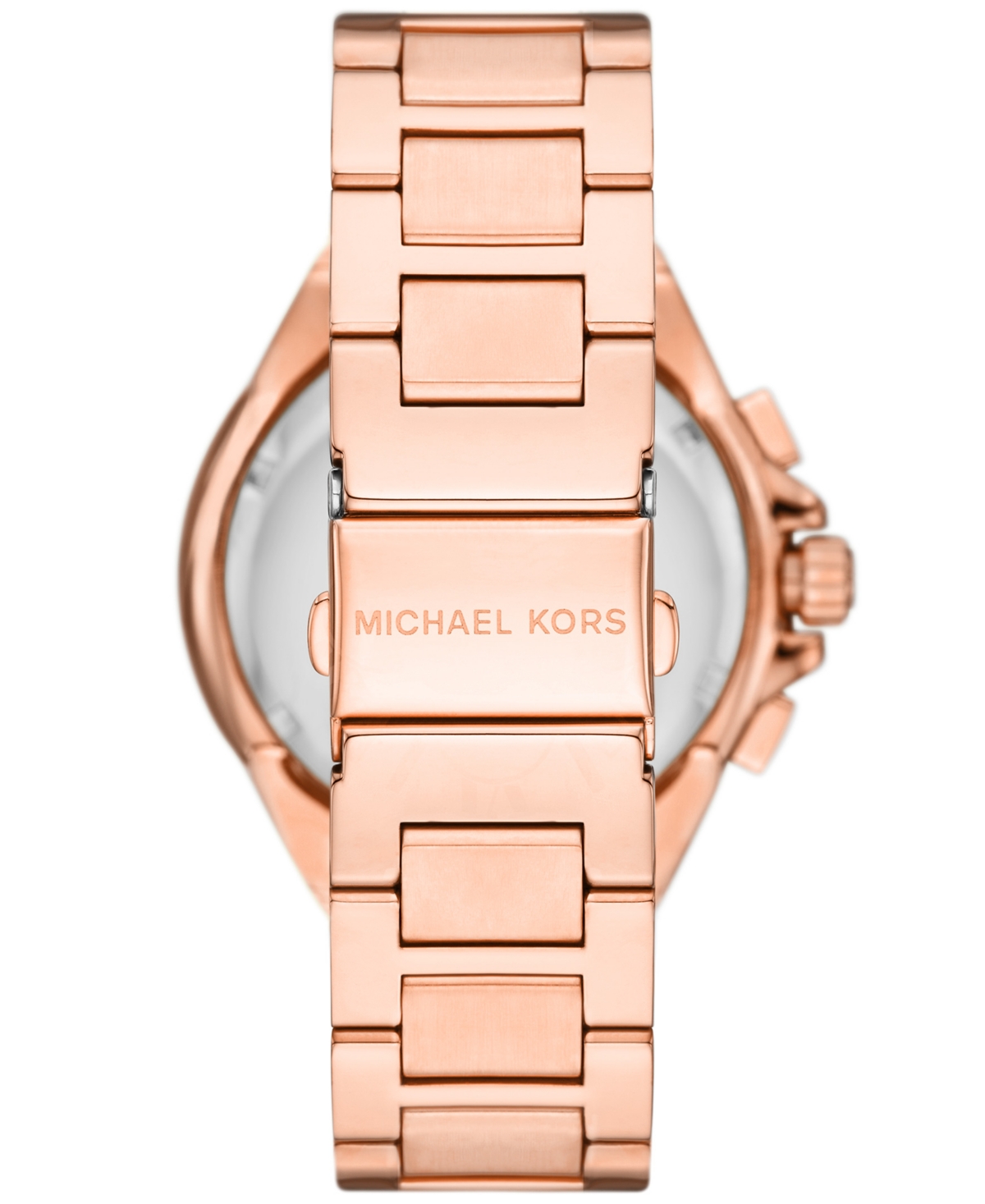 Shop Michael Kors Women's Camille Chronograph Rose Gold-tone Stainless Steel Bracelet Watch 43mm