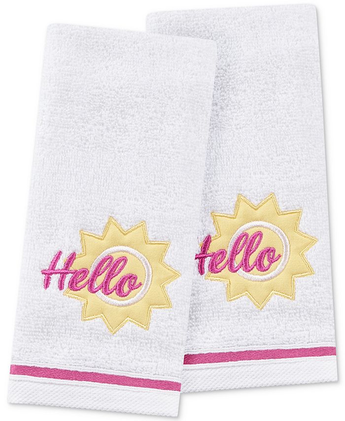 Martha Stewart Collection Sunshine Embroidered Fingertip Towel Set, 11