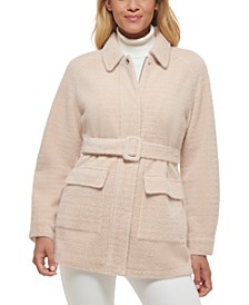 Women's Belted Shirt Jacket, Created for Macy's
