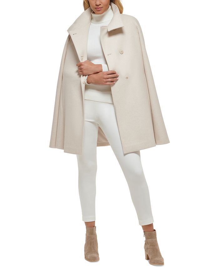 Calvin Klein Women's Double-Breasted Cape Coat & Reviews - Coats & Jackets  - Women - Macy's