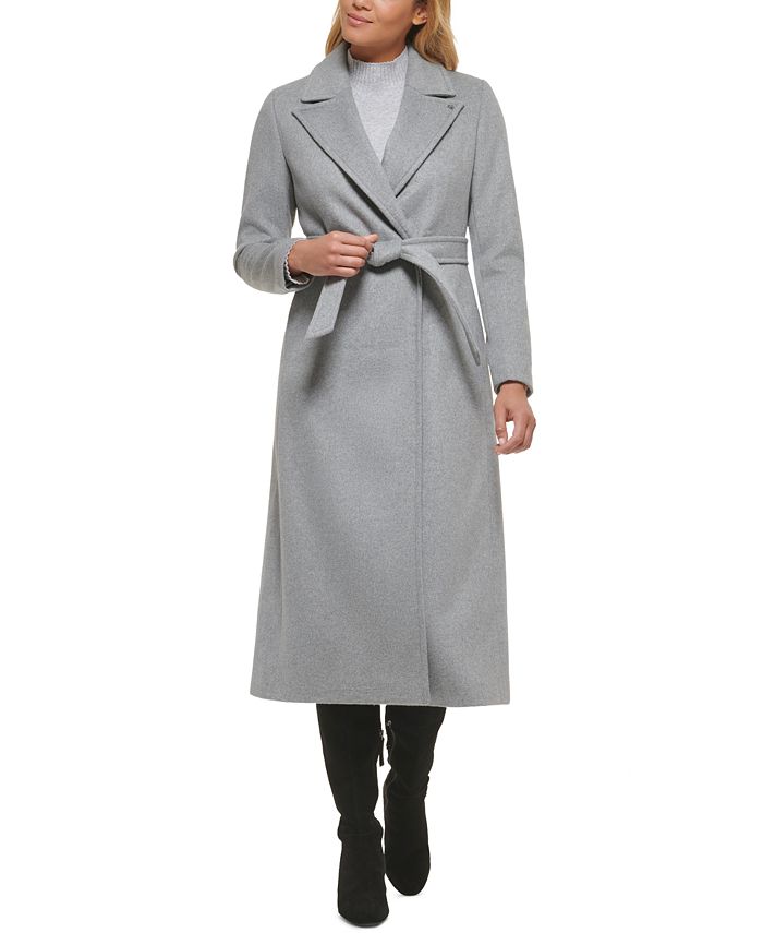 Calvin Klein Women's Petite Belted Wrap Coat & Reviews - Coats & Jackets -  Petites - Macy's