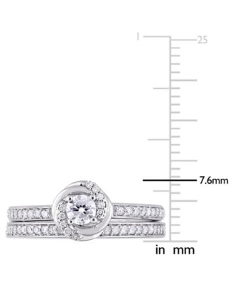 Diamond Swirl Halo Bridal Set (1/2 ct. t.w.) in 14k Gold