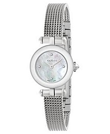Women's Swiss Diamantissima Diamond Accent Stainless Steel Mesh Bracelet Watch 22mm