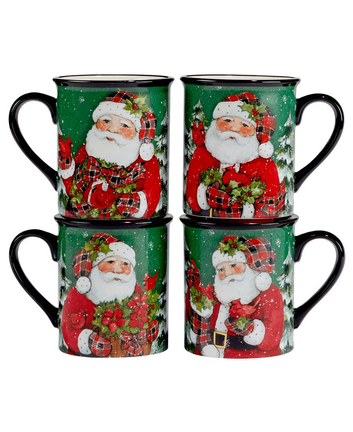 Certified International Christmas Lodge Santa 16 Pc. Dinnerware Set