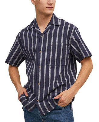Jack & Jones Men's Dave Striped Resort Shirt - Macy's