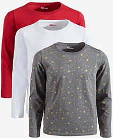 Little Girls 3-Pack Long-Sleeve Shirts, Created for Macy's 