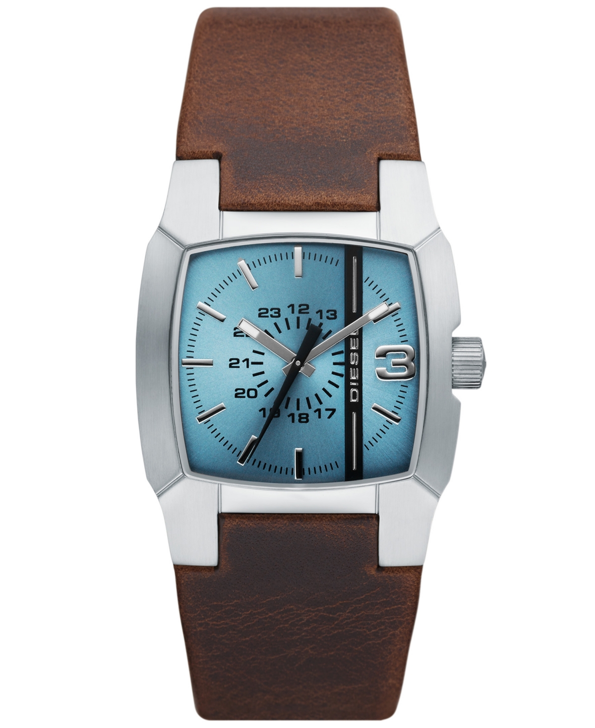 Diesel Men\'s Cliffhanger Brown Leather Strap Watch, 36mm | Smart Closet