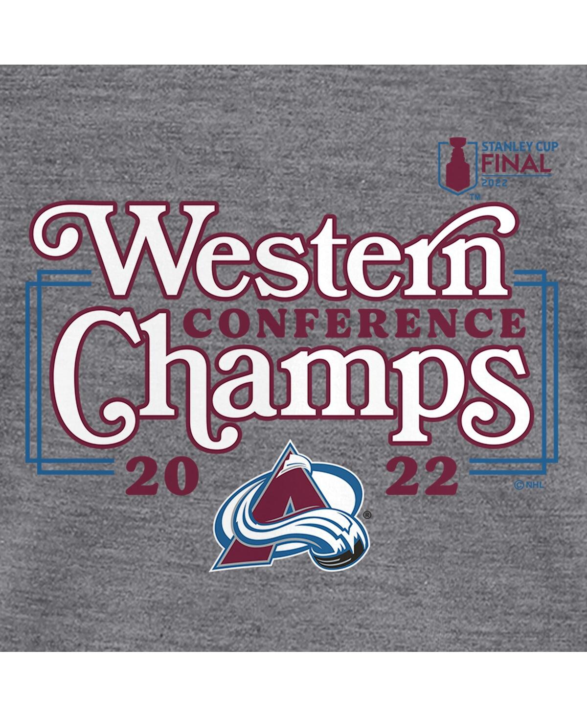 Shop Fanatics Women's  Heathered Gray Colorado Avalanche 2022 Western Conference Champions Line Shift V-ne