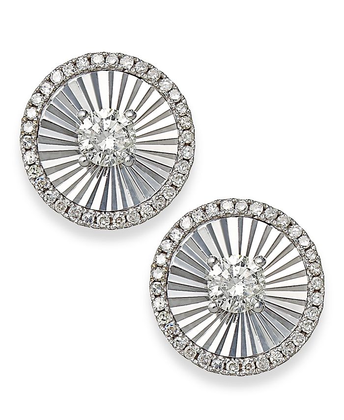 Macy's Diamond Stud Earrings in 14k White Gold (1/4 ct. t.w.) Macy's