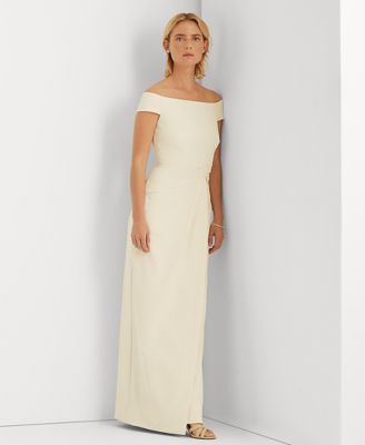 Lauren Ralph Lauren Women's Crepe Off-the-Shoulder Size-Slit