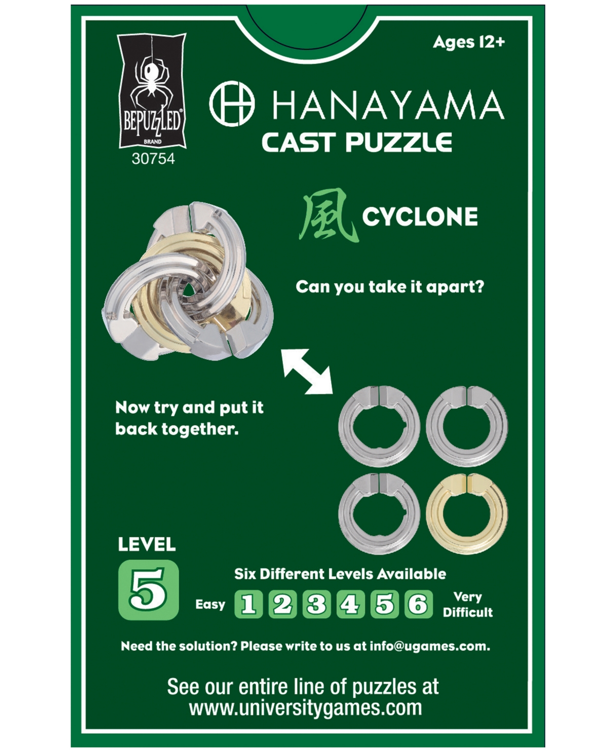 Shop Bepuzzled Hanayama Level 5 Cast Puzzle In Multi