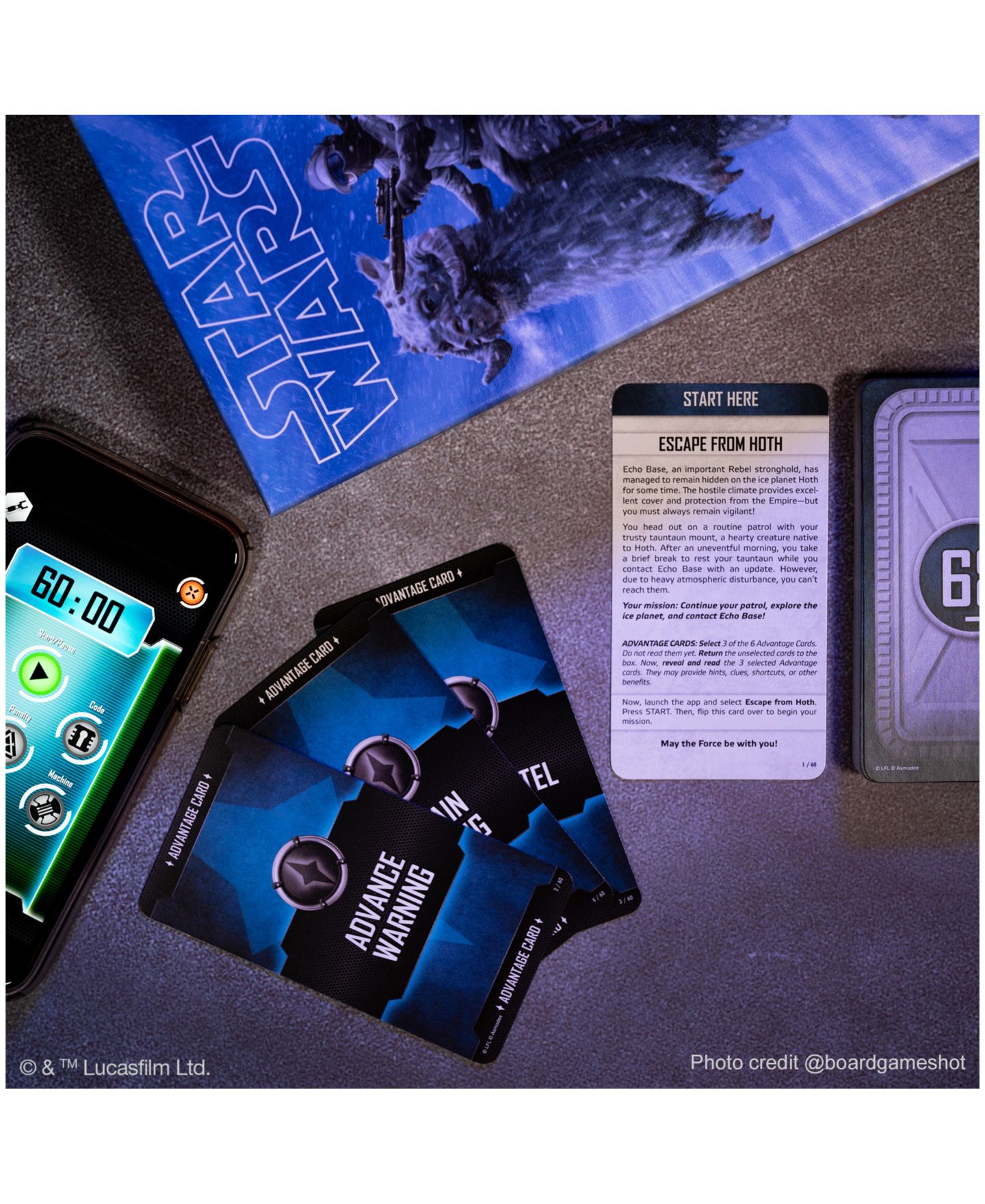 Детские настольные игры Space Cowboys Unlock! Star Wars 193 Piece Board Game, Ages 10+ — фото 5