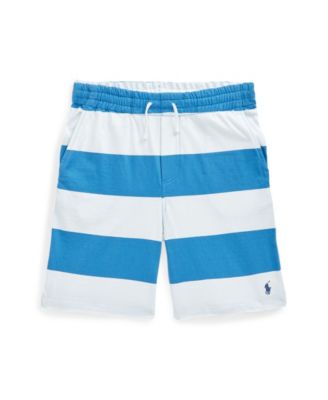 폴로 랄프로렌 보이즈 반바지 Polo Ralph Lauren Big Boys Rugby-Stripe Shorts,Retreat Blue and Classic Oxford White